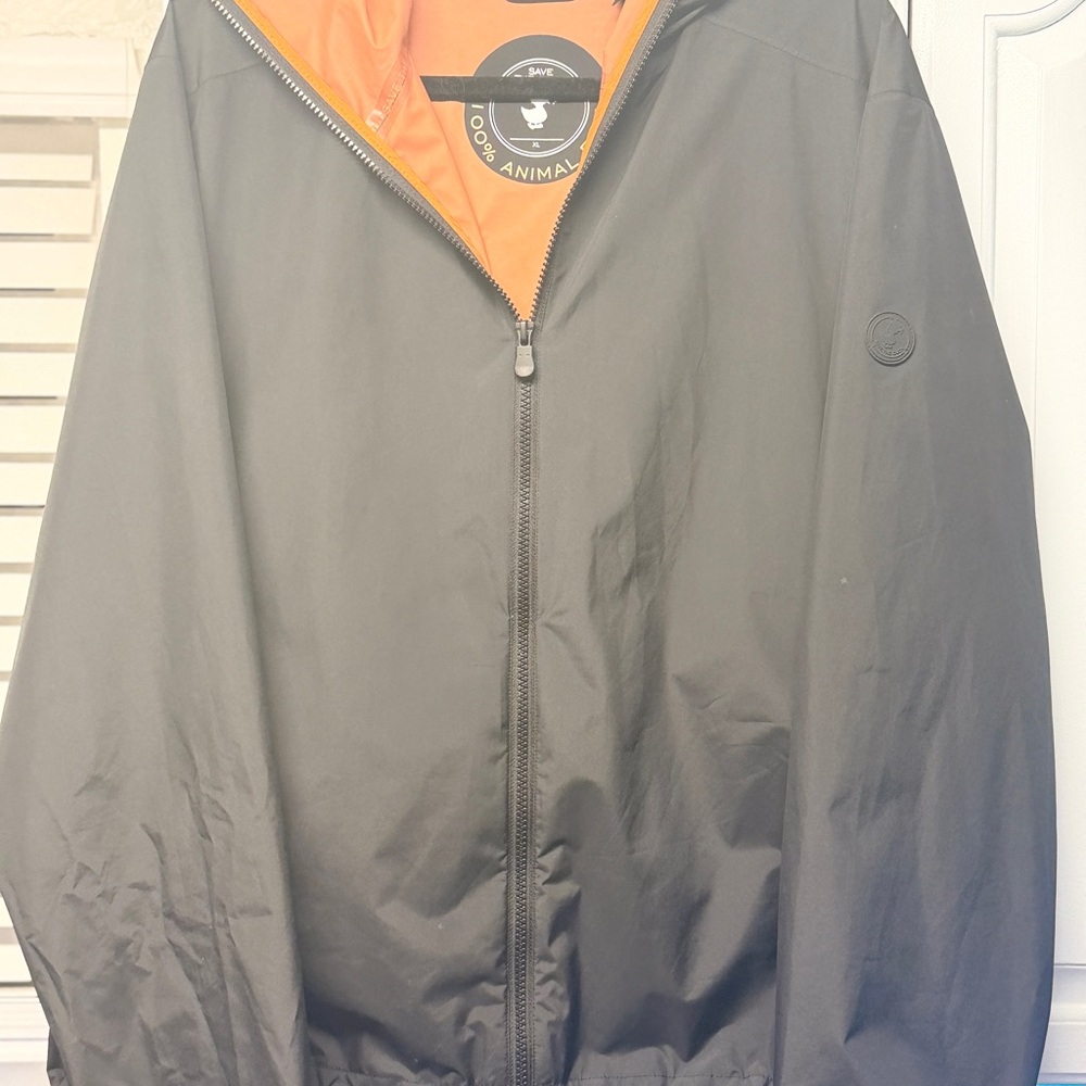 SAVE THE DUCK Black and Orange Windbreaker